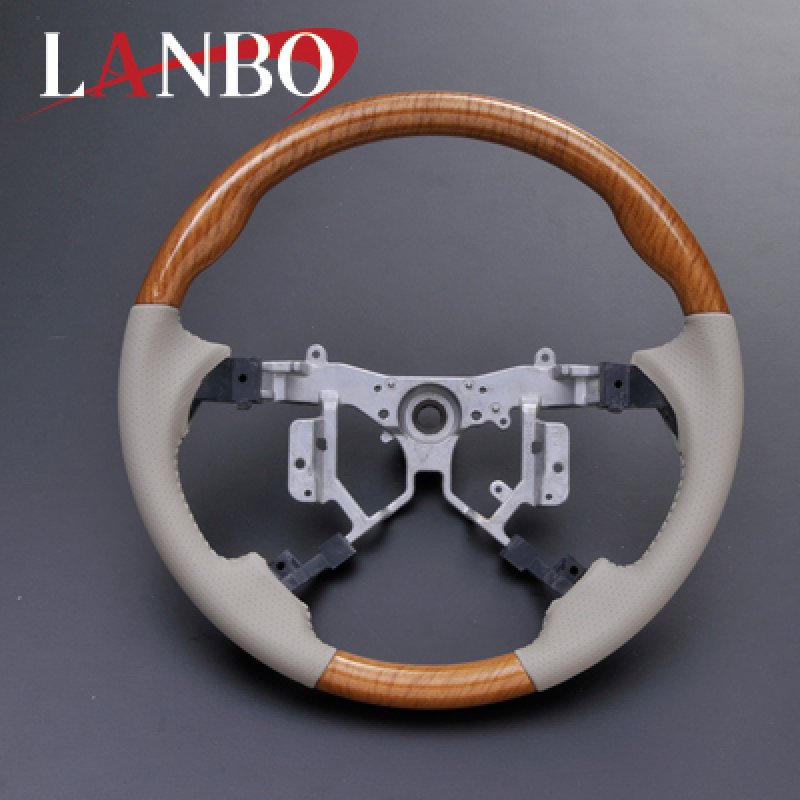 中期:ユーカリ茶木目/アイボリーレザー