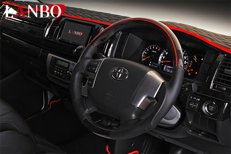 画像3: LANBO プレミアムカーボンステアリング［ハイエース 200系 4-8型］ (3)