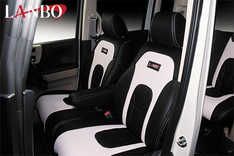 画像2: LANBO レザーシートカバー Type VOID ［N-BOX JF3/4］ (2)