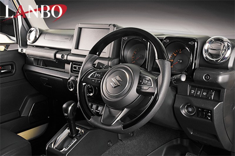 画像1: LANBO オリジナルステアリング ガングリップ ［JIMNY/SIERRA/NOMADE　JB64W/74W/JC74W］ (1)