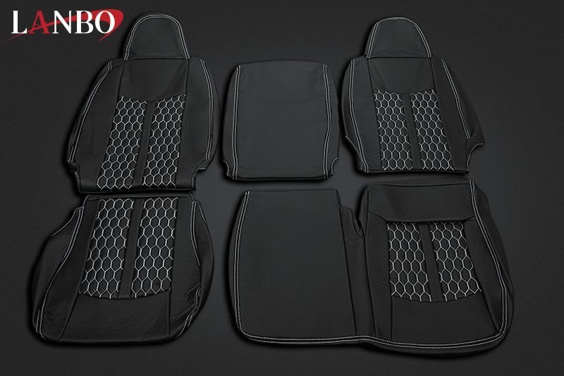 画像3: LANBO シートカバー[ハニカムデザインステッチ] 200系ハイエースDX (3)