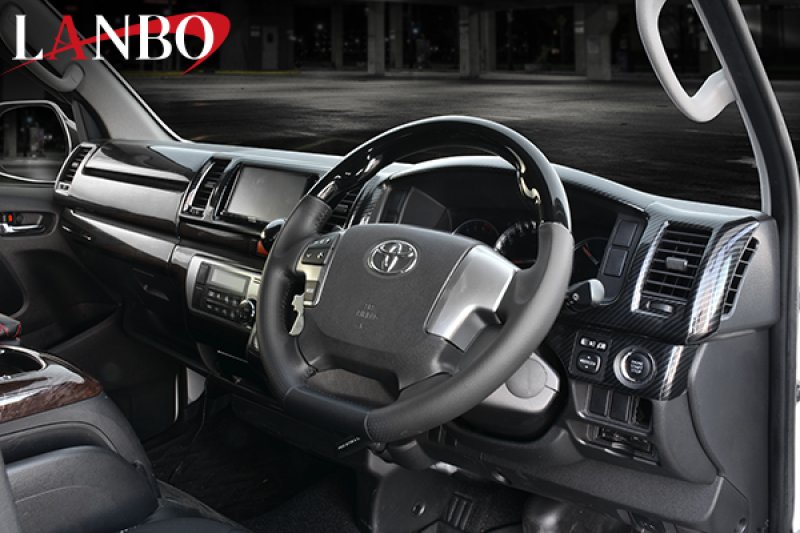 画像13: LANBO オリジナル ステアリング D型ガングリップ［ハイエース 200系4-8型］ (13)