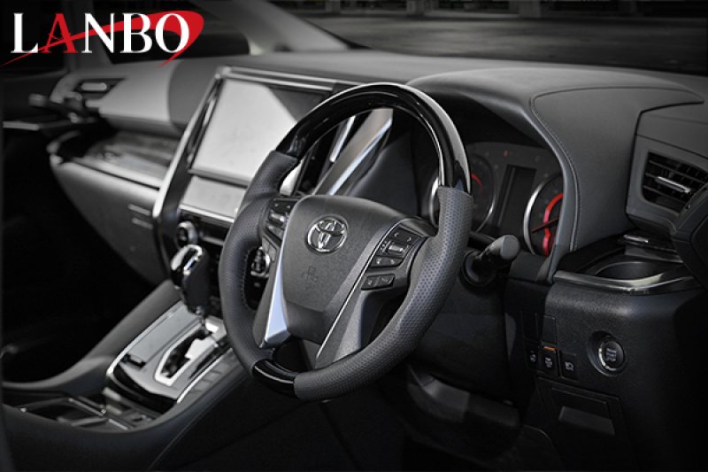 210 クラウン　ヒーター付き LANBO オリジナル ヒーター内蔵 ステアリング ガングリップ 【30