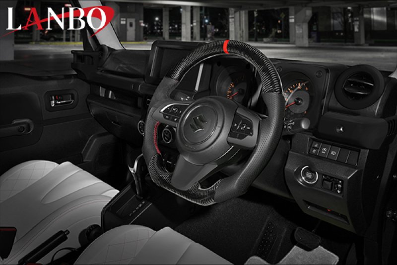 画像2: LANBO プレミアムスポーツ ステアリング  ［JIMNY/SIERRA/NOMADE　JB64W/74W/JC74W］ (2)
