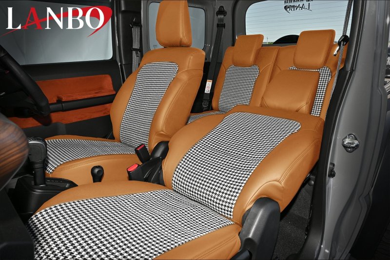 画像12: LANBO レザーシートカバー ハウンドトゥースデザイン【JIMNY/SIERRA　JB64W/74W】 (12)