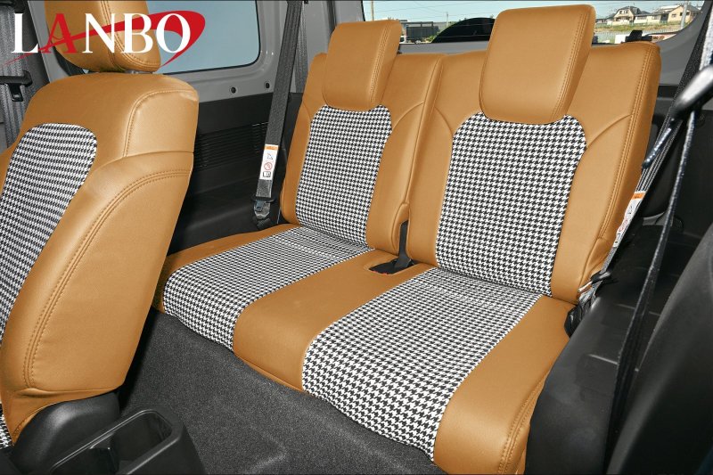 画像11: LANBO レザーシートカバー ハウンドトゥースデザイン【JIMNY/SIERRA　JB64W/74W】 (11)