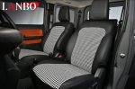 画像2: LANBO レザーシートカバー ハウンドトゥースデザイン【JIMNY/SIERRA　JB64W/74W】 (2)
