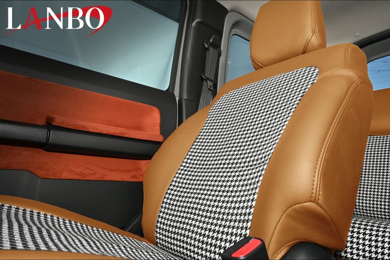 画像10: LANBO レザーシートカバー ハウンドトゥースデザイン【JIMNY/SIERRA　JB64W/74W】 (10)