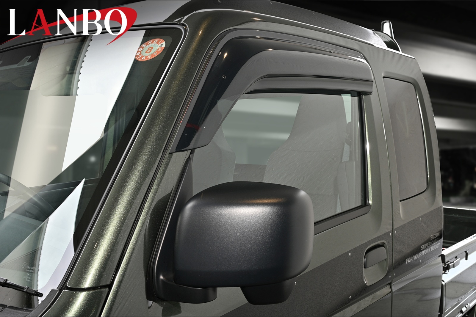LANBO スタイリッシュドアバイザー　[キャリー・スーパーキャリー DA16T / スクラムトラック DG16T / NT100クリッパートラックDR16T / ミニキャブトラック DS16T]